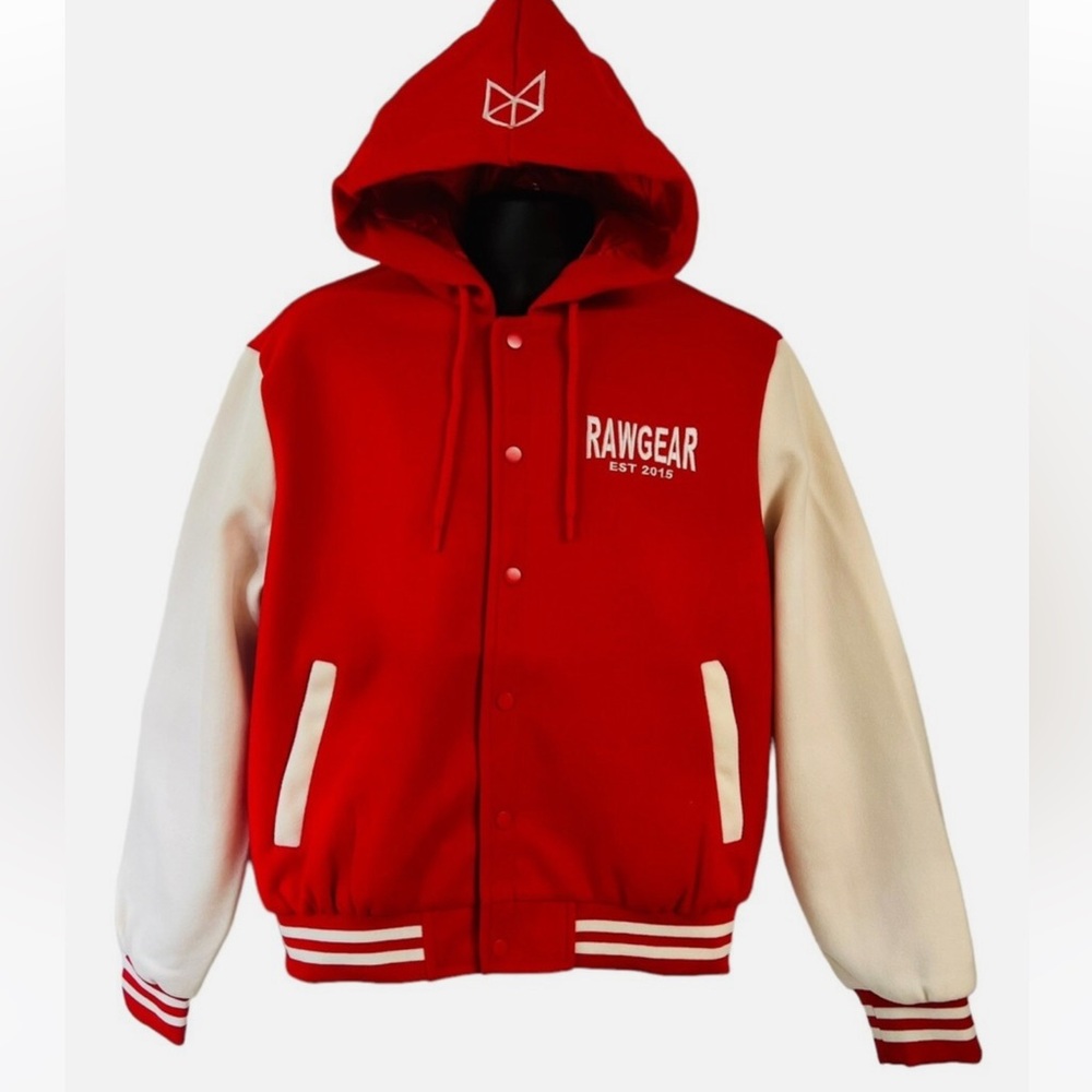 Rawgear Red and White Varsity Jacket